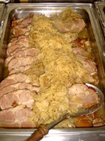 Pökelbraten mit Sauerkraut